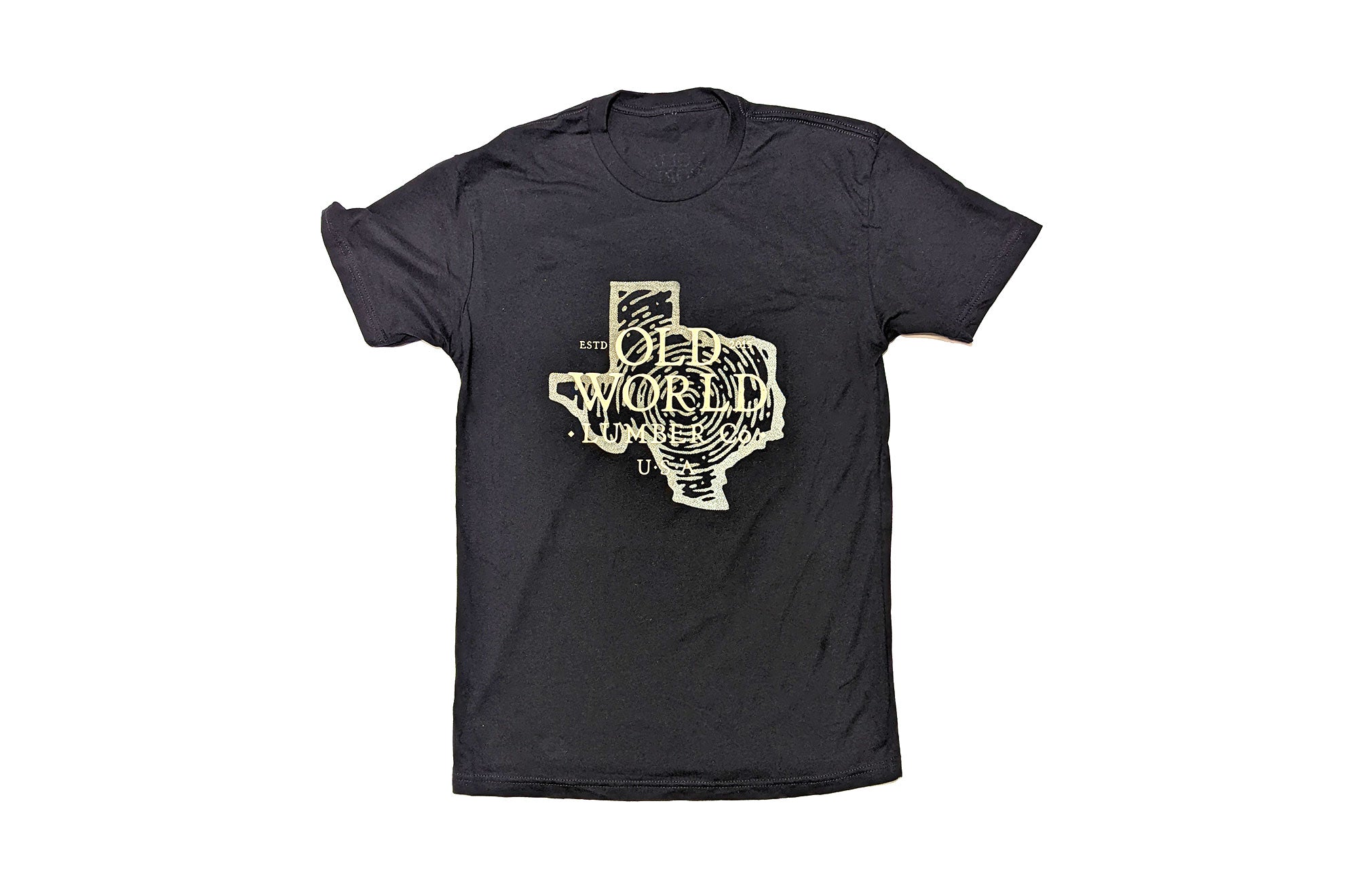 Black TX Tshirt Old World LumberStore