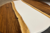 MARKED DOWN! - Round White Epoxy Table - 48"