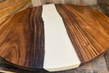 MARKED DOWN! - Round White Epoxy Table - 72"