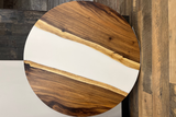 MARKED DOWN! - Round White Epoxy Table - 48"
