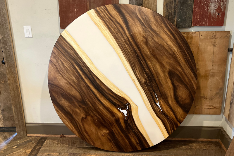 Round White Epoxy Table - 60"