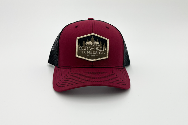 Old World Landscape Trucker- Cardinal