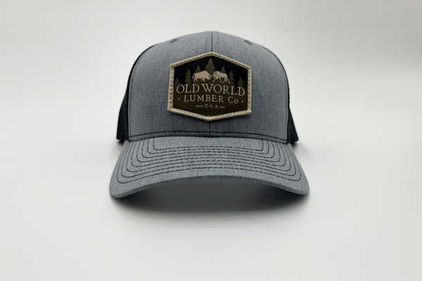 Old World Landscape Trucker- Gray Black