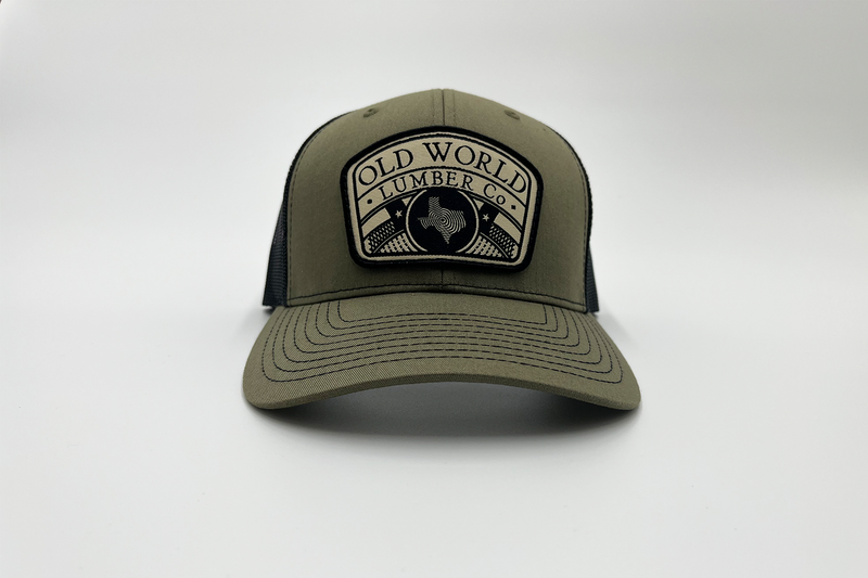 Old World Texas Trucker - Army Green Black - – Old World Lumber-Store
