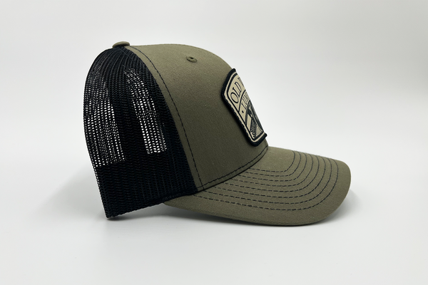 Old World Texas Trucker - Army Green Black